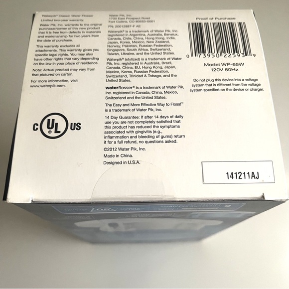 Waterpik Classic Water Flosser WP-65W - Brand New, Unused - Picture 8 of 14